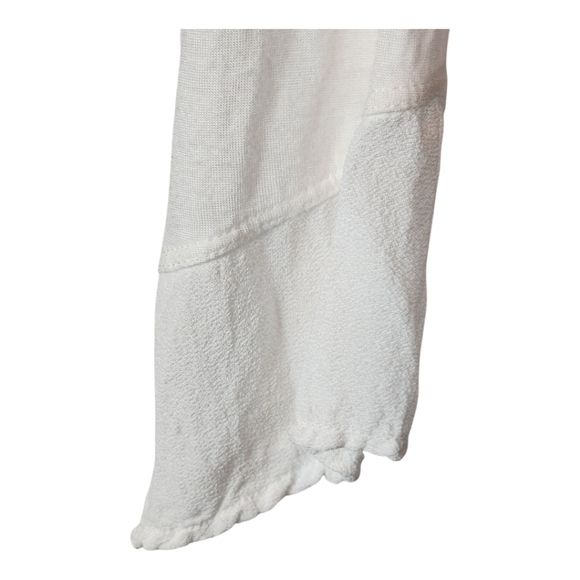 XCVI Tie-Dye Tunic Shirt Burgundy White Boho 3/4 Sleeve Rayon Viscose Top S - Picture 7 of 9